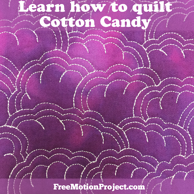Learn how to machine quilt Cotton Candy